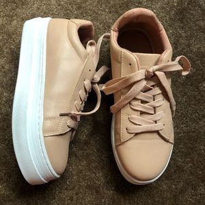 Park Lane Nude Platform Sneakers